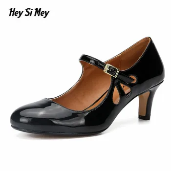 Nové dámske topánky 6 cm stiletto vysoké podpätky pracky žien jednej topánky duté topánky skutočné veľké veľkosti 36-47 48 HSM