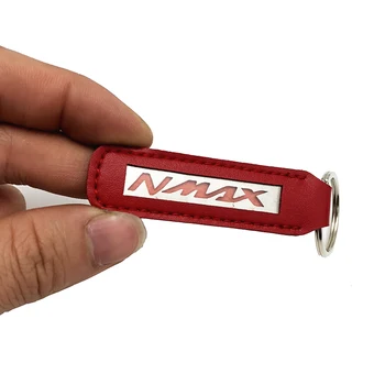 Pre YAMAHA NMAX N-MAX 155 150 125 Kožené Keychain Módne Kovové Keychain Kožené Motocykel Kľúč Reťazca Krúžok Keyring Darček